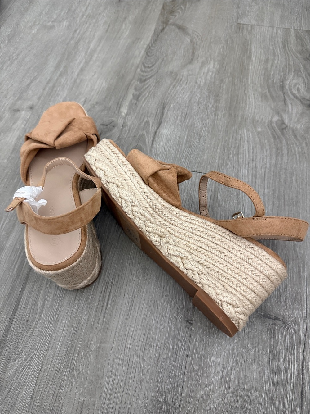 Platform Espadrille Wedge Sandals Amazon The Drop, Size 8 BRAND NEW, Tan - Picture 13 of 14